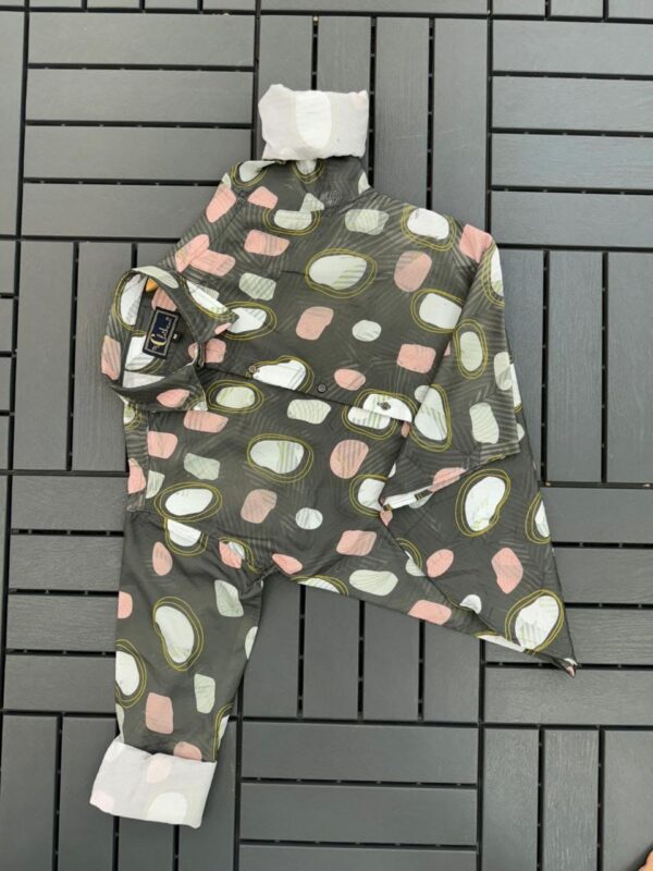 MENS COTTON FABRIC ITALIAN CRUSH PRINTED FULL SLEEVE SHIRT - Image 2
