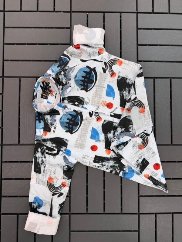 MENS COTTON FABRIC ITALIAN CRUSH PRINTED FULL SLEEVE SHIRT - Image 3