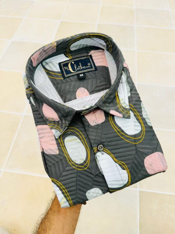MENS COTTON FABRIC ITALIAN CRUSH PRINTED FULL SLEEVE SHIRT