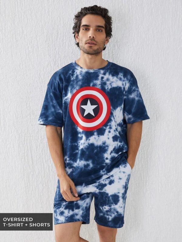 MENS PRINTED T-SHIRT AND SHORT PAIR [6 patterns]