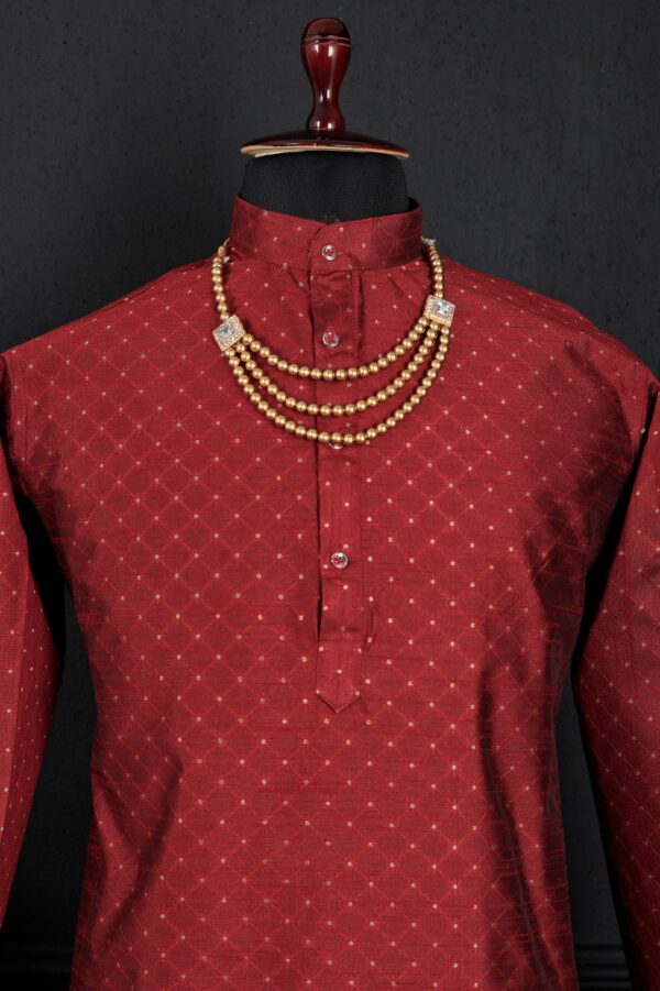 MENS SIMPLE LONG KURTA WITH MEGIC DIGITAL WORK - Image 8