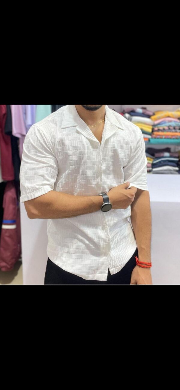MENS IMPORTED HALF SLEEVE PLAIN SHIRT [5 colours] - Image 5
