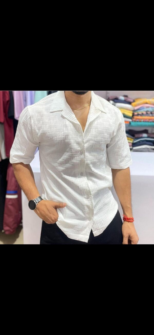 MENS IMPORTED HALF SLEEVE PLAIN SHIRT [5 colours] - Image 6