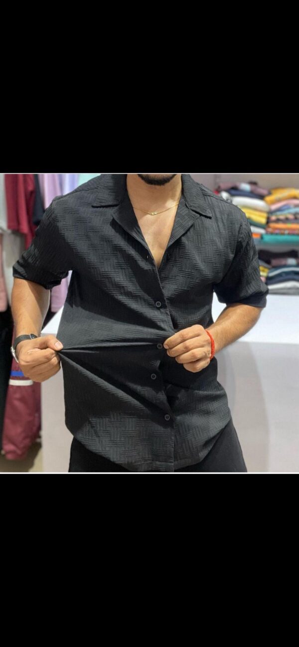 MENS IMPORTED HALF SLEEVE PLAIN SHIRT [5 colours] - Image 2