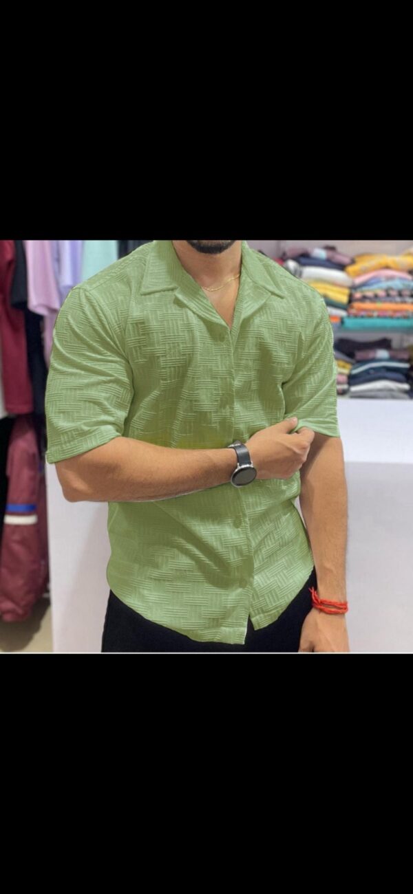 MENS IMPORTED HALF SLEEVE PLAIN SHIRT [5 colours] - Image 3
