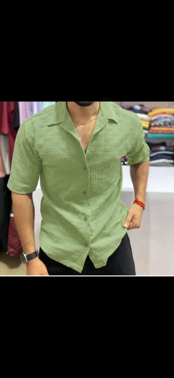 MENS IMPORTED HALF SLEEVE PLAIN SHIRT [5 colours] - Image 4