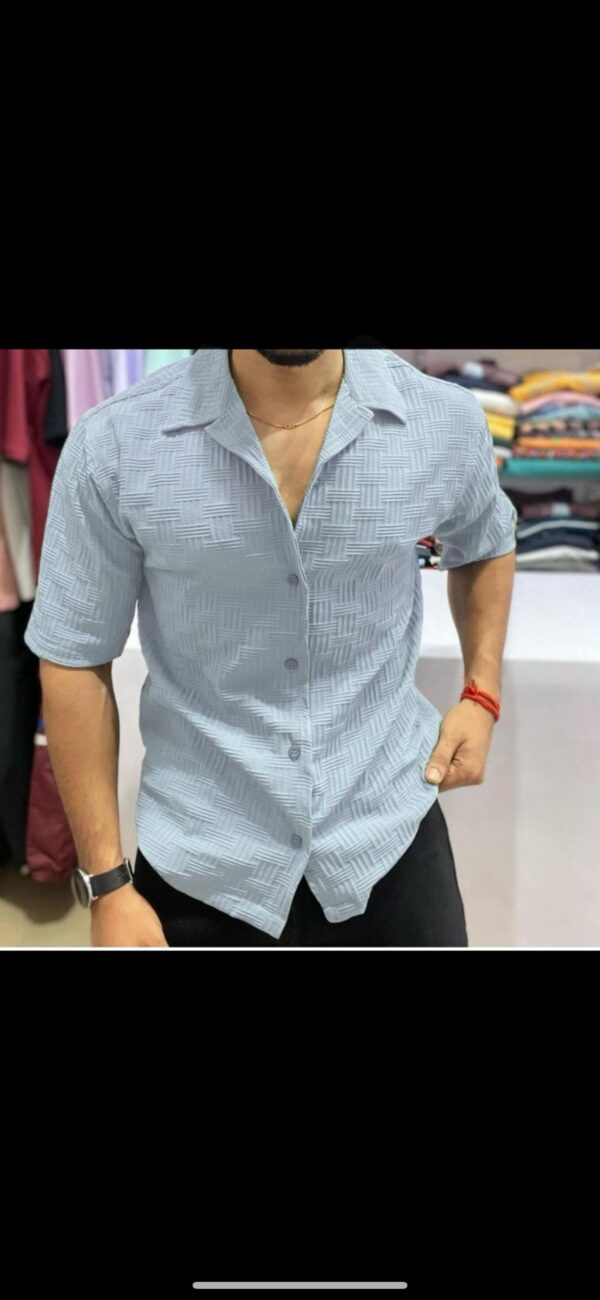 MENS IMPORTED HALF SLEEVE PLAIN SHIRT [5 colours] - Image 10