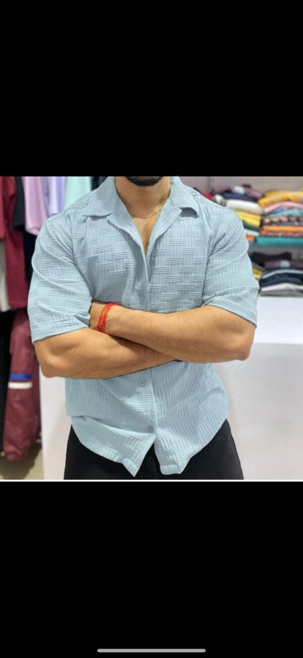MENS IMPORTED HALF SLEEVE PLAIN SHIRT [5 colours] - Image 9