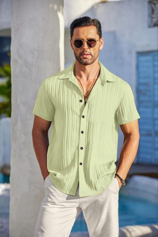 MENS IMPORTED HALF SLEEVE PLAIN SHIRT [6 colours] - Image 6