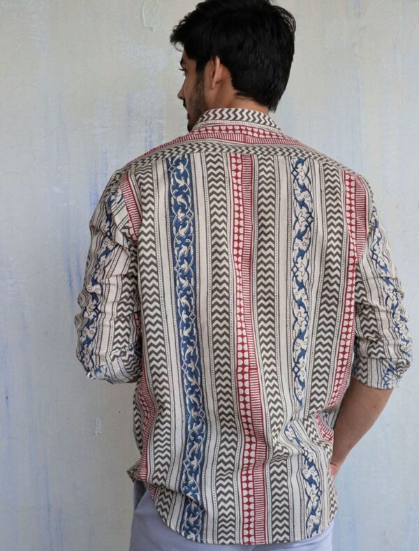 MENS REGULAR FIT PRINTED FULL SLEEVE SHIRT - Image 3
