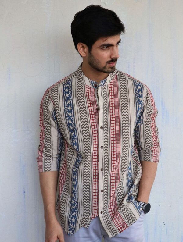 MENS REGULAR FIT PRINTED FULL SLEEVE SHIRT - Image 2