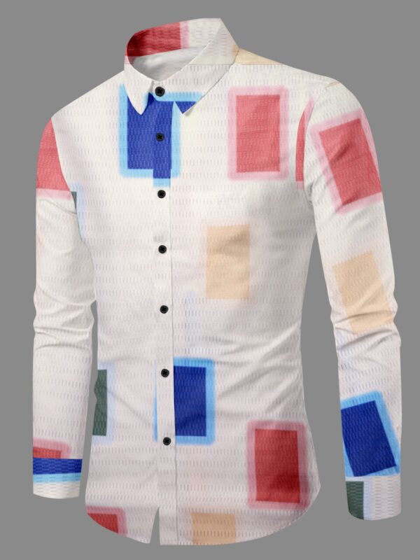 MEN'S KINET SARCULAR MATERIAL FULL SLEEVE SHIRT [2 COLOURS]] - Image 4