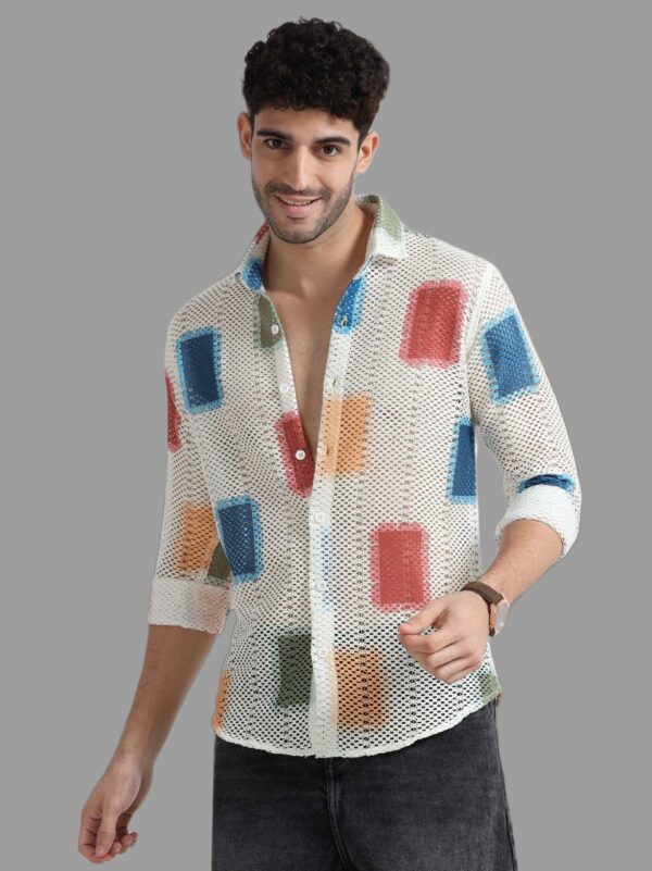 MEN'S KINET SARCULAR MATERIAL FULL SLEEVE SHIRT [2 COLOURS]] - Image 6