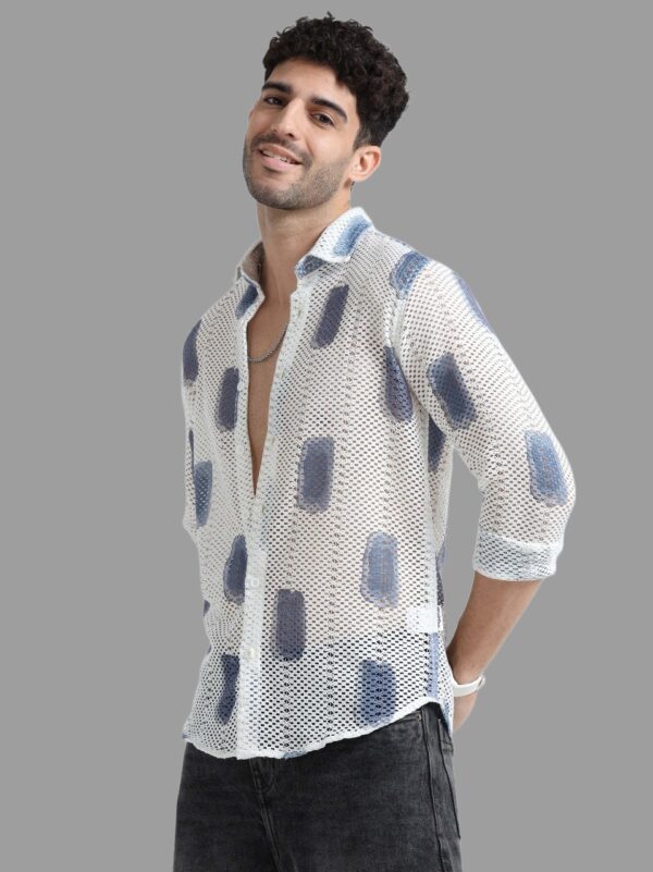 MEN'S KINET SARCULAR MATERIAL FULL SLEEVE SHIRT [2 COLOURS]]