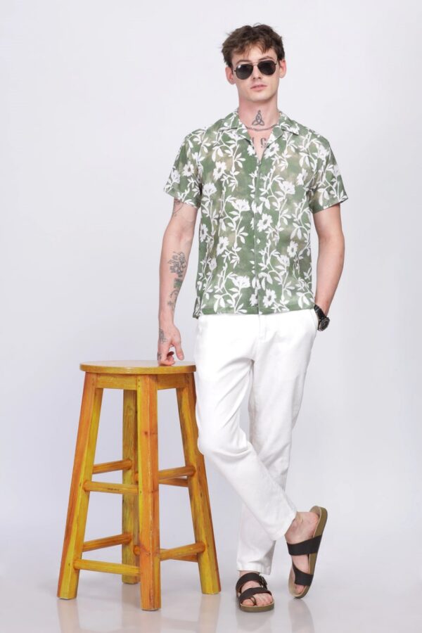 MEN'S STYLISH HALF SLEEVE PRINTED SHIRT [3 COLOURS] - Image 4