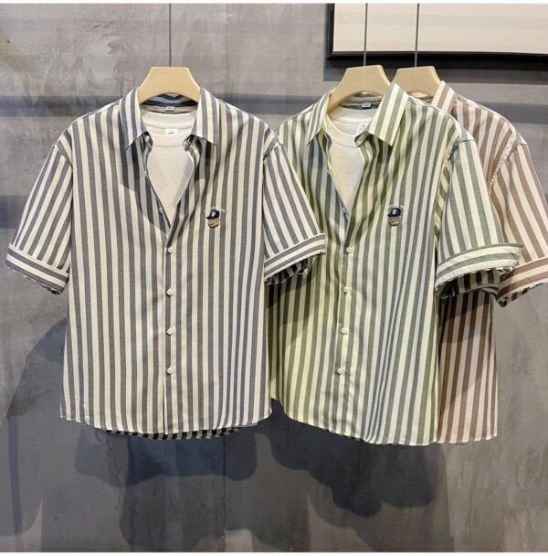 MENS PRIMIUM EMBROIDERY 3/4th HALF SLEEVE SHIRT [3 COLOUR ]
