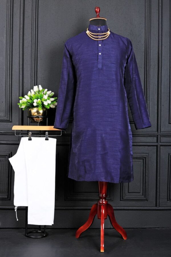 MENS PLAIN LONG KURTA DAILY AND FESTIVE WEAR [11 COLOUR] - Image 21
