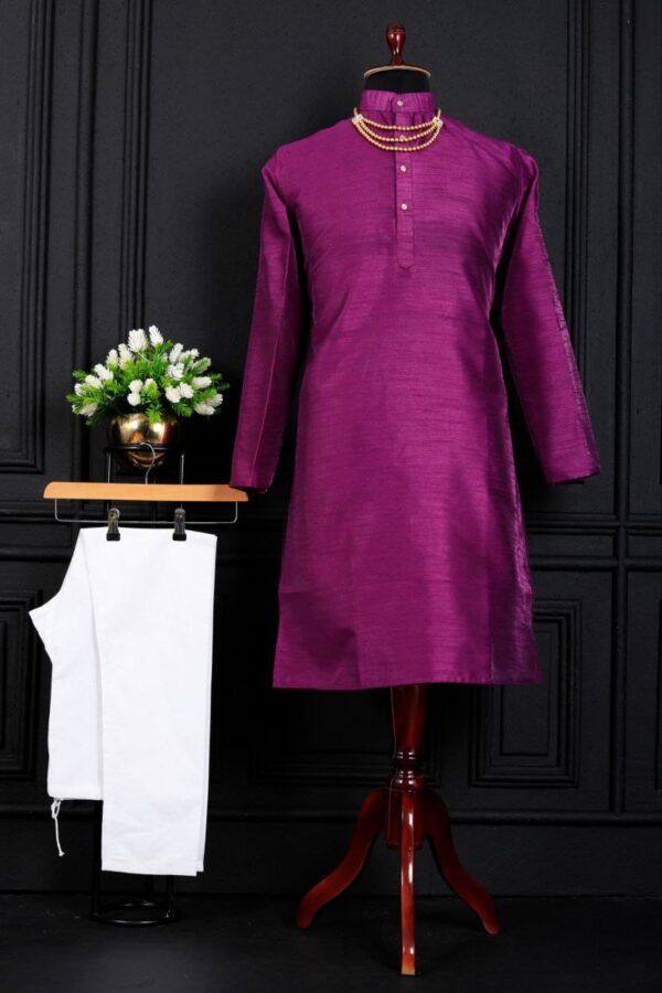 MENS PLAIN LONG KURTA DAILY AND FESTIVE WEAR [11 COLOUR] - Image 18