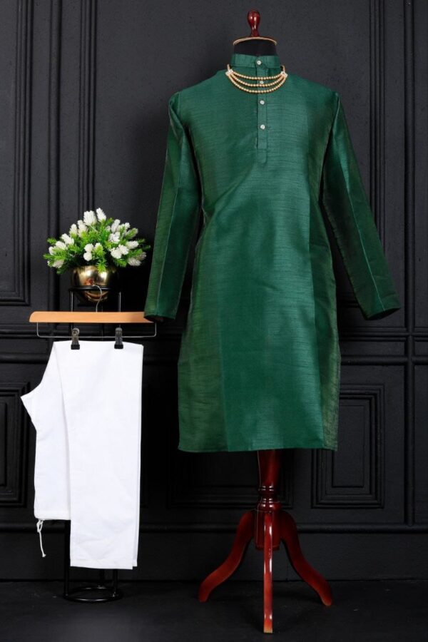 MENS PLAIN LONG KURTA DAILY AND FESTIVE WEAR [11 COLOUR] - Image 2