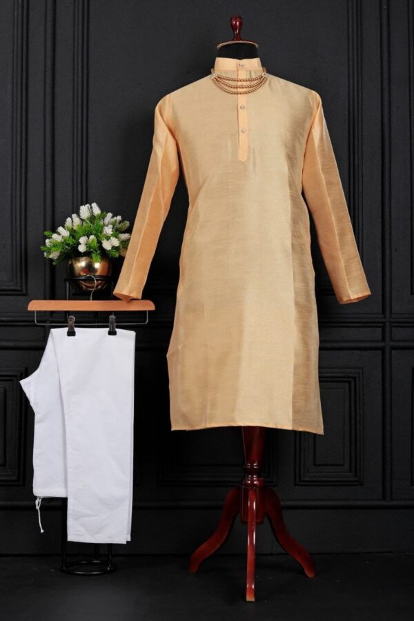 MENS PLAIN LONG KURTA DAILY AND FESTIVE WEAR [11 COLOUR] - Image 12