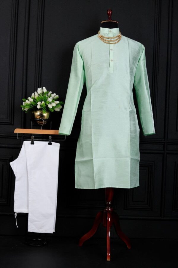 MENS PLAIN LONG KURTA DAILY AND FESTIVE WEAR [11 COLOUR] - Image 8