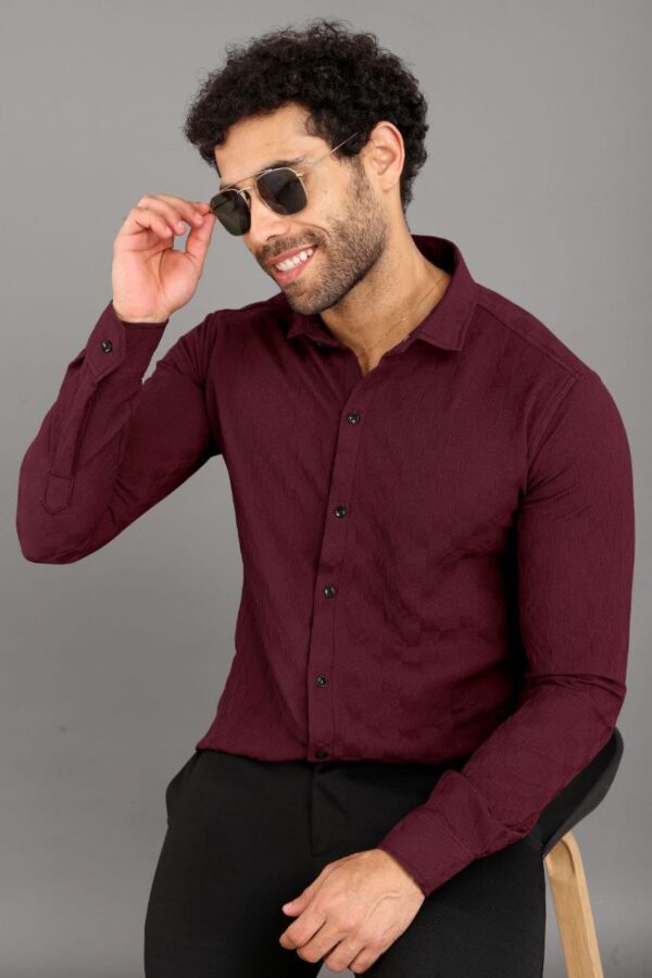 MENS FULL SLEEVE PLAIN SHIRT - Image 2