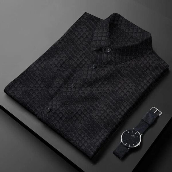 MENS EXCLUSIVE LUDO CHECK HALF SLEEVE plain SHIRT - Image 3