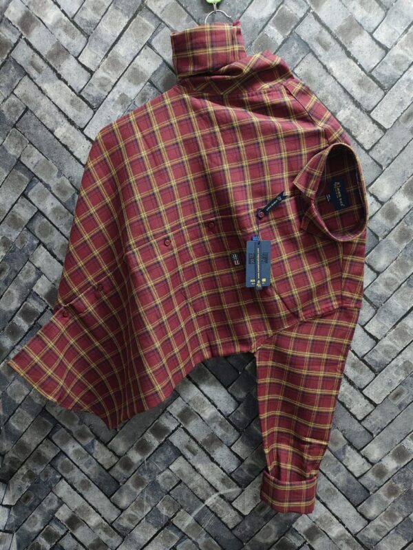 Mens cotton check shirt [9 colours] - Image 5