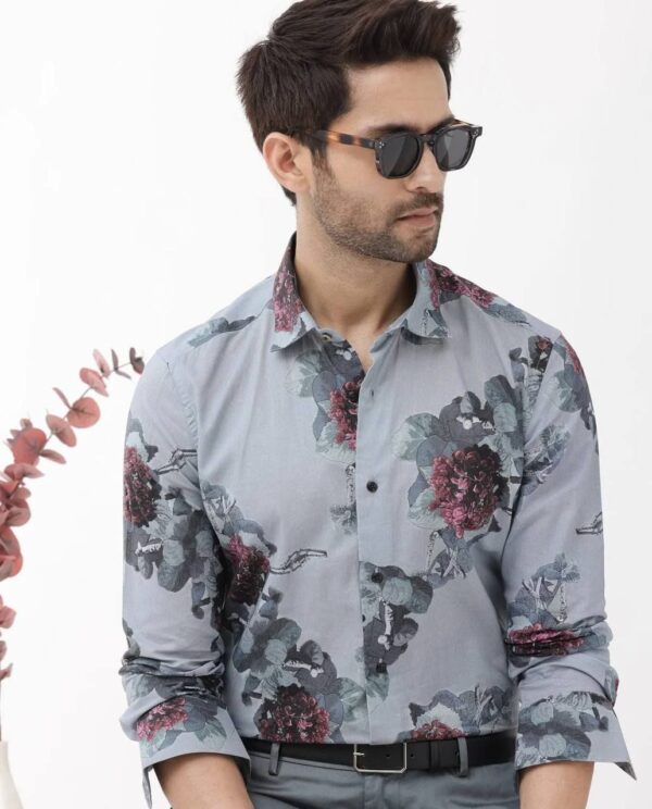 MENS REGULAR FIT PRINTED SHIRT - Image 2