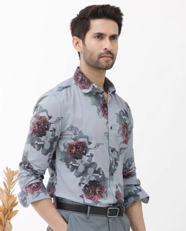 MENS REGULAR FIT PRINTED SHIRT - Image 4