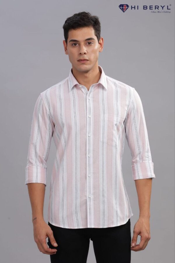 Mens regular fit full sleeve plain shirt - Image 3