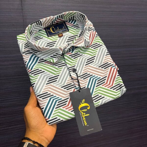 Mens Regular Fit Printed Casual Shirt - Image 2