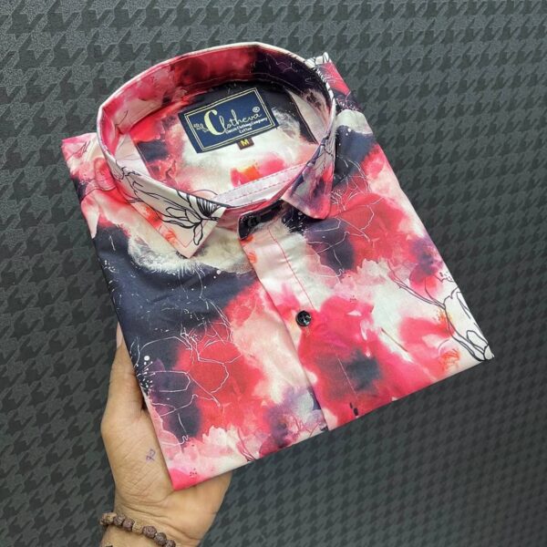 Mens Regular Fit Printed Casual Shirt - Image 2