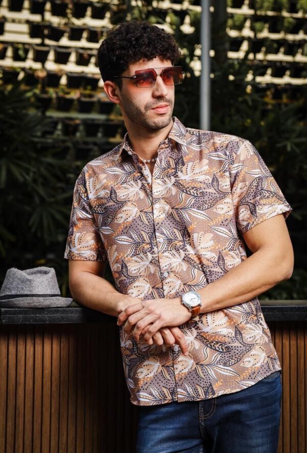 MENS PRINTED STYLISH COTTON SHIRT - Image 5