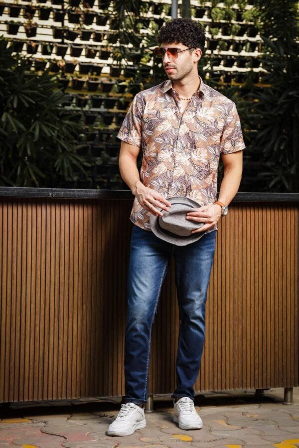 MENS PRINTED STYLISH COTTON SHIRT - Image 4