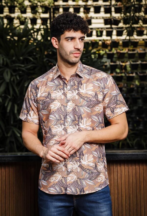 MENS PRINTED STYLISH COTTON SHIRT - Image 3