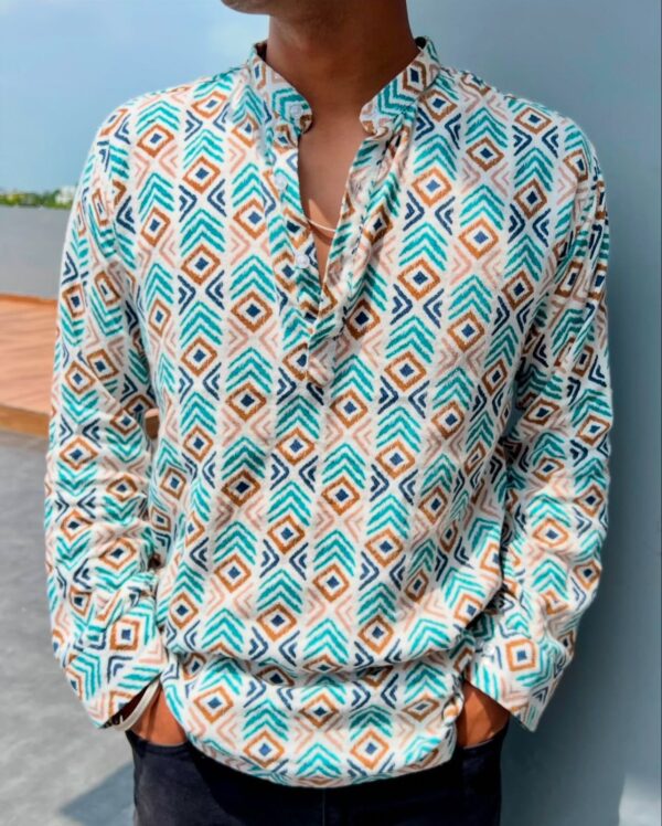 Mens printed kurta shirt