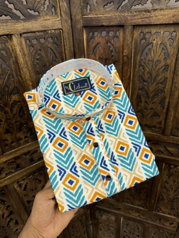 Mens printed kurta shirt - Image 3