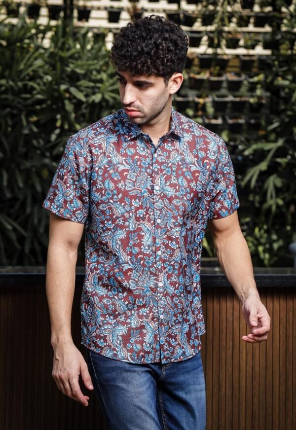 Mens regular fit printed shirt - Image 3