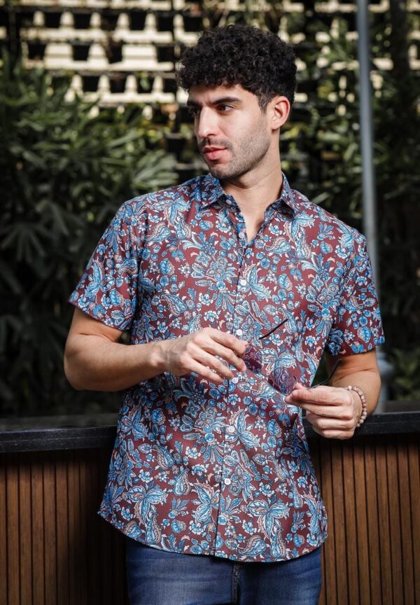 Mens regular fit printed shirt - Image 2