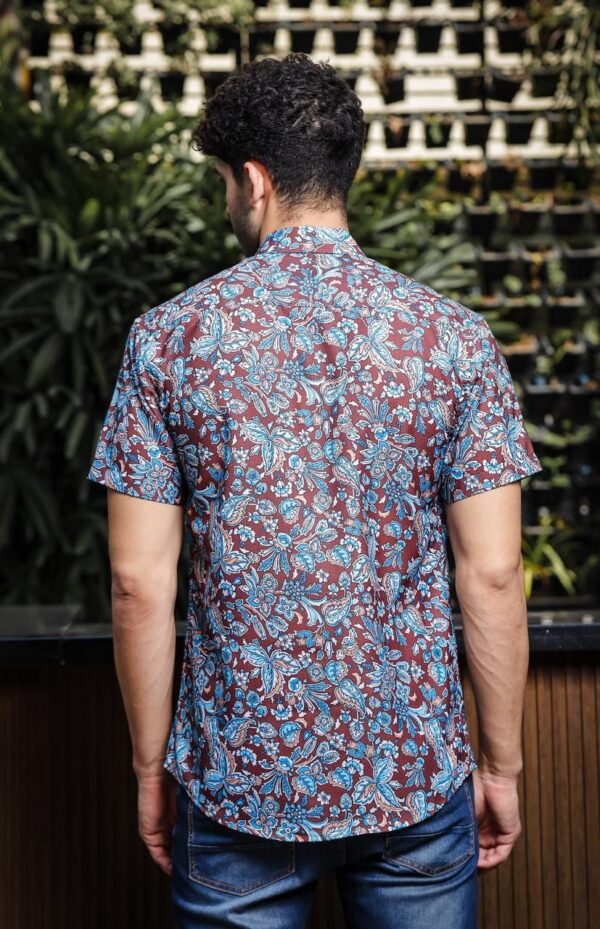 Mens regular fit printed shirt - Image 4