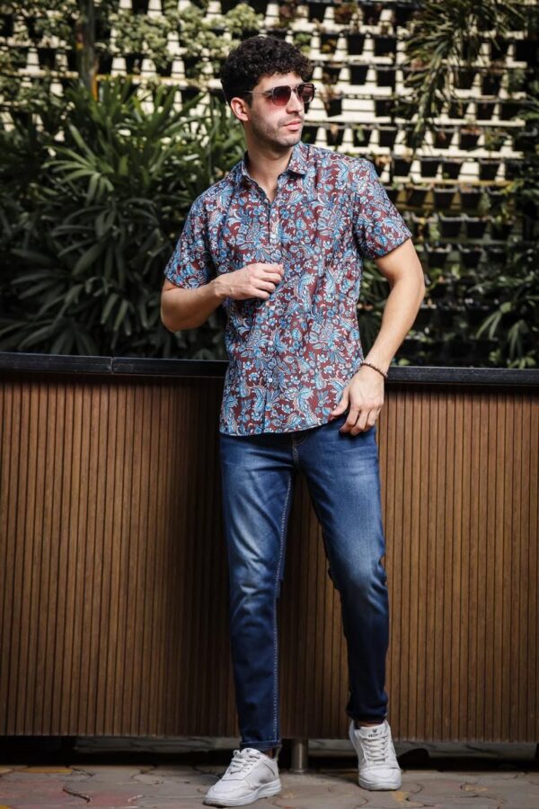 Mens regular fit printed shirt