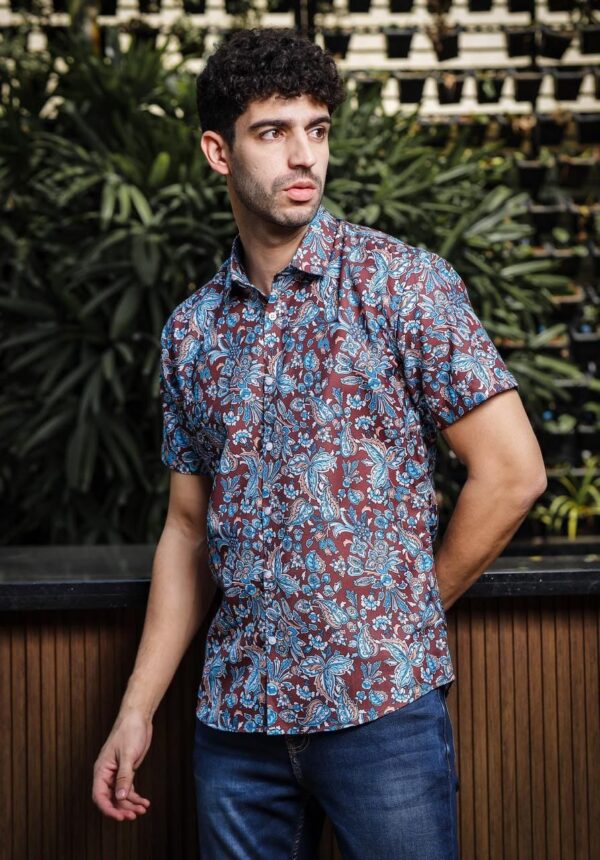 Mens regular fit printed shirt - Image 5