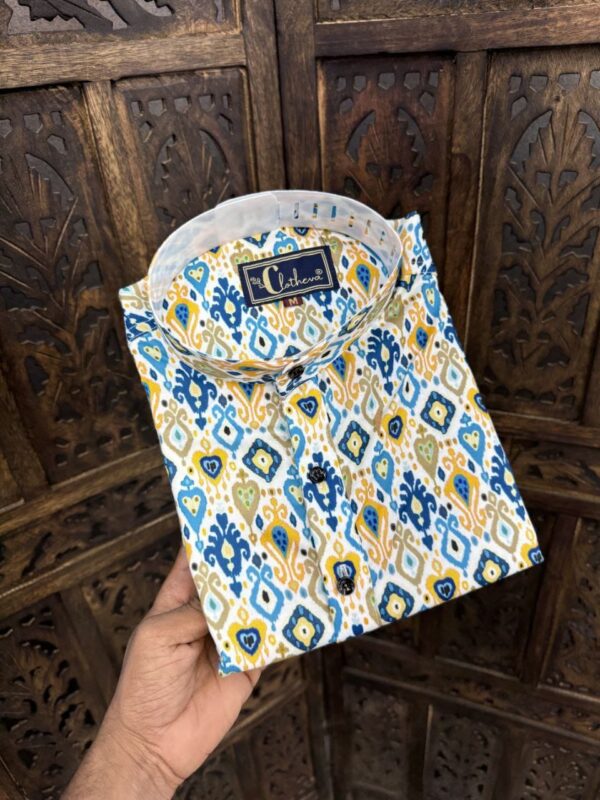 Mens regular fit printed kurta shirt - Image 3