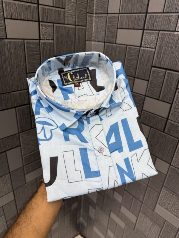 mens printed cottan shirt - Image 2