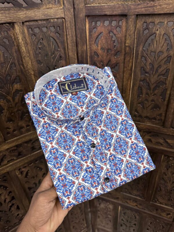 Mens printed regular fit kutra shirt - Image 3