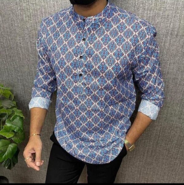 Mens printed regular fit kutra shirt