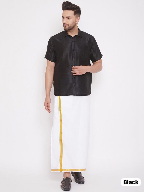 Thalaivaa mens plain shirt for festive season [7 colours] - Image 3