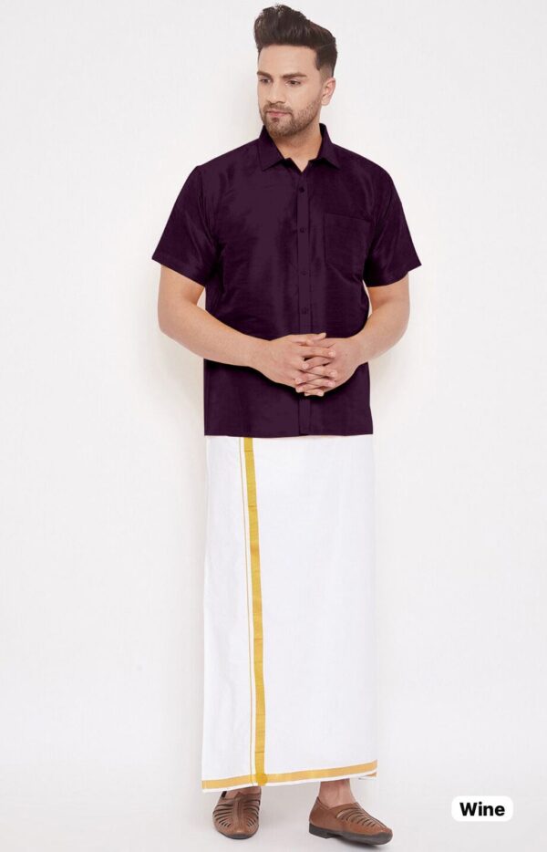 Thalaivaa mens plain shirt for festive season [7 colours]