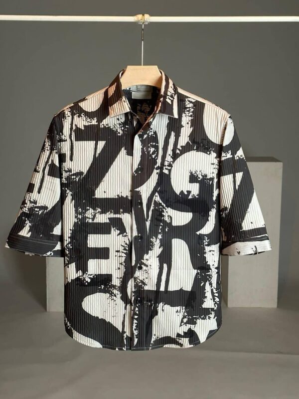 Mens cotton fabric 3/4 sleeve shirt [12 patterns] - Image 2